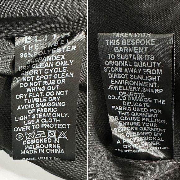 Eliya The Label Valorie Dress Black One Shoulder Chain Detail Aus L/ US M Glam - Picture 11 of 11